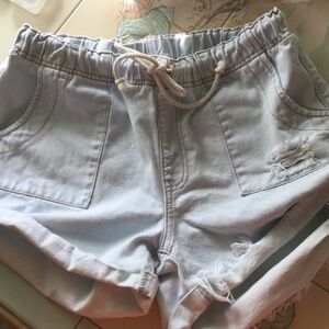 One Teaspoon shabby bandit very light blue L distressed